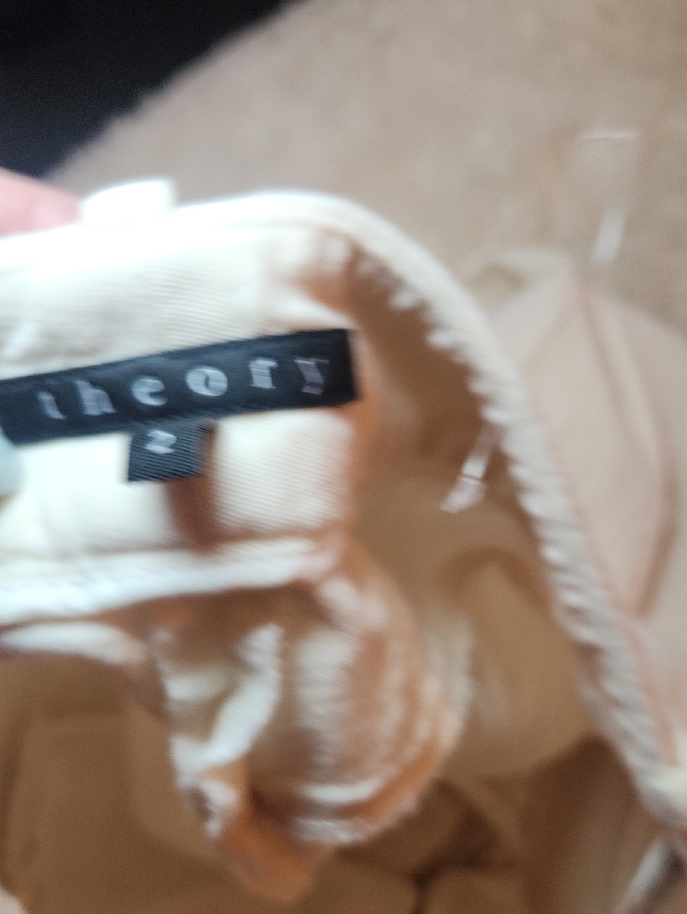 Theory Soft Cream Ivory Wool Flair Pants Size 2 - Picture 5 of 10